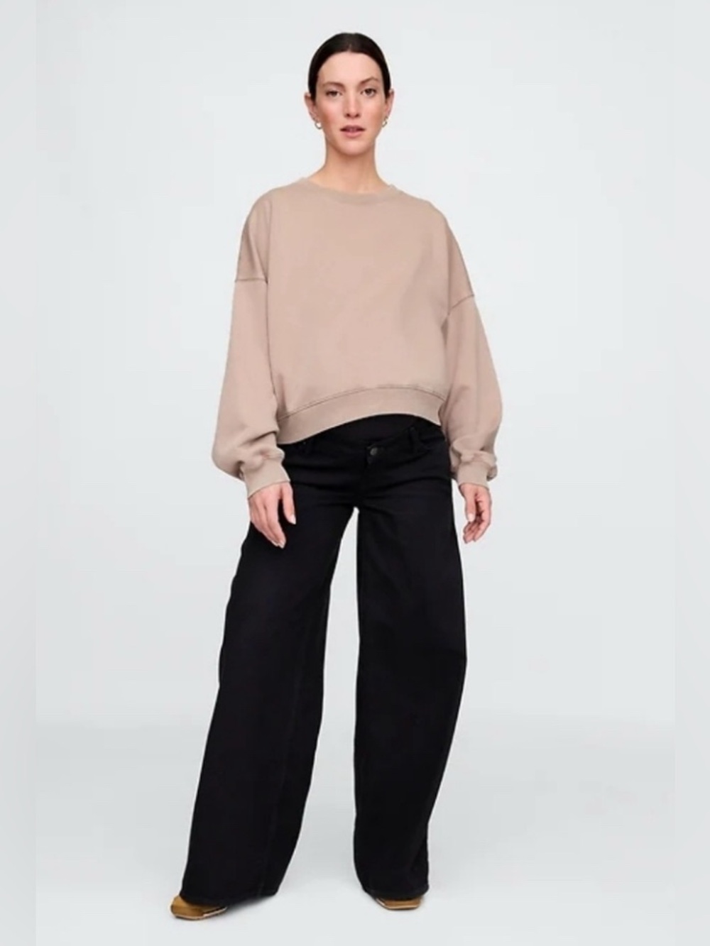 GAP Maternity UltraSoft Full Panel Baggy Jeans